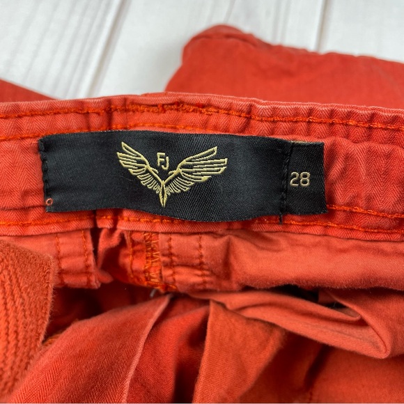 Y2K 2000s Ripstop Cargo Utility Shorts Men’s 28 Burnt Orange Tie Belted Faded - Picture 12 of 15